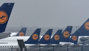 &bdquo;Lufthansa&ldquo; lėktuvai Miuncheno oro uoste 