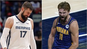 Jonas Valančiūnas ir Domantas Sabonis