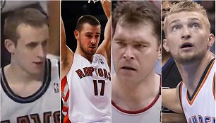 Žydrūnas Ilgauskas, Jonas Valančiūnas, Arvydas Sabonis, Domantas Sabonis