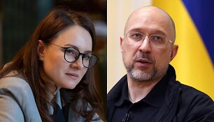 Julija Svyrydenko ir Denysas &Scaron;myhalis, AFP