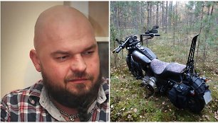 Aivaras Kilkus ir rastas motociklas