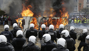 ES žemdirbių protestas Briuselyje