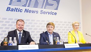 Saulius Skvernelis, Ramūnas Karbauskis ir Dovilė Šakalienė