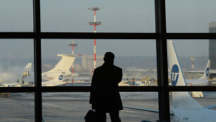 Keleivis Maskvos Vnukovo oro uoste