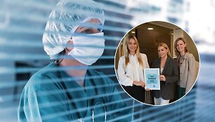 - klinikos &bdquo;UnaVita&ldquo; įkūrėjos I. Klangauskienė bei E.Gliaudelytė ir &bdquo;Manodaktaras&ldquo; pardavimų vadovė Vaiva Baltrukonienė