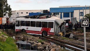 Traukinio ir autobuso susidūrimas Tunise