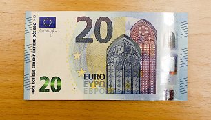 Lietuvos bankas pristatė naują 20 eurų banknotą