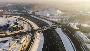 Žiemi&scaron;kas Vilnius i&scaron; auk&scaron;tai