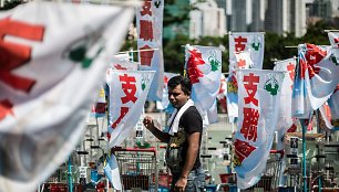 Tiananmenio aikštėje vyko 1989 m. protestuotojų žudynių minėjimas