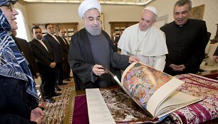 Popiežiaus ir Irano prezidento Hassano Rouhani susitikimas