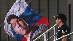 &bdquo;Red Bull&ldquo; pilotas Daniilas Kvyatas taranavo Sebastieną Vettelį