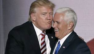 Donaldas Trumpas ir Mike'as Pence'as