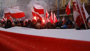 Lenkijos nepriklausomybės dienos minėjimas Var&scaron;uvoje