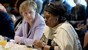 Angela Merkel ir Nkosazana Dlamini-Zuma