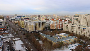 Panorama iš Astanos hostelio