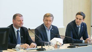 Saulius Skvernelis, Ramūnas Karbauskis, Tomas Tomilinas