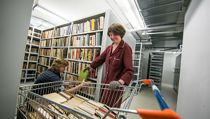 Nacionalinės bibliotekos saugykloje – ir kelis dešimtmečius skaitytojams nebereikalingos knygos