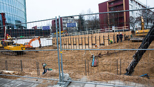 Vilniuje atsivėrusi smegduobė užpilta gruntu