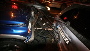&Scaron;iauliuose susidūrė penki automobiliai