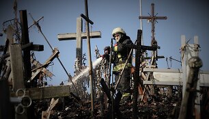 Gaisras Kryžių kalne
