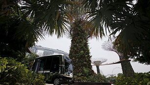 Be vairuotojo funkcionuojantis autobusas Singapūre