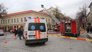 Vilniaus senamiestyje, Pilies gatvėje, kilo gaisras restorano pastate