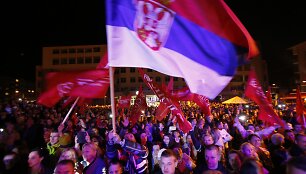Bosnijos serbai &scaron;venčia pergalę referendume