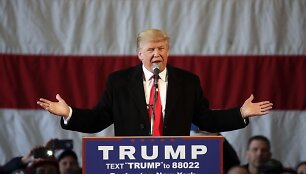 Donaldo Trumpo agitacinis renginys Niujorke
