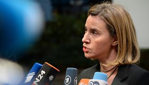 ES užsienio politikos vadovė Federica Mogherini.