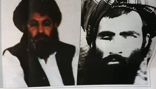 M.A.Mansuras (kairėje), pakeitęs nukautą buvusį talibų lyderį M.Omarą (de&scaron;inėje)