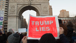 Protestas prie&scaron; D.Trumpo imigracijos politiką