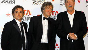 „Top Gear“ vedėjai: Richardas Hammondas, Jamesas May ir Jeremy Clarksonas