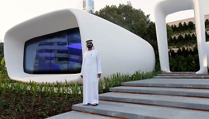 Dubajuje atidarytas pirmasis pasaulyje 3D spausdintuvu atspausdintas pastatas