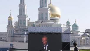Putinas dalyvavo didžiulės mečetės atidaryme Maskvoje
