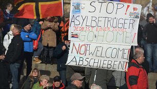 Protestas prie&scaron; pabėgėlius Drezdene