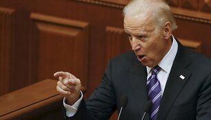 Joe Bidenas lankėsi Ukrainos Auk&scaron;čiausioje Radoje