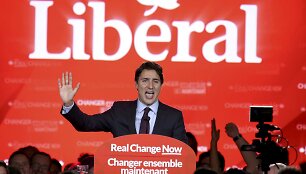 Spalio 20 diena. Kanados parlamento rinkimuose laimėjo Justino Trudeau vedama partija