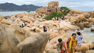 Turistai Nha Trang mieste Vietname