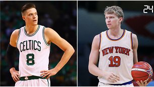 Jonas Jerebko ir Mindaugas Kuzminskas