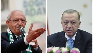 Kemalis Kilicdaroglu ir Recepas Tayyipas Erdoganas