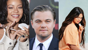 Rihanna, Leonardas DiCaprio, Selena Gomez