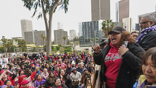 Mokyklų darbuotojų streikas Los Andžele