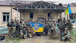 Ukrainos kariai i&scaron;laisvintoje Hoptivkoje