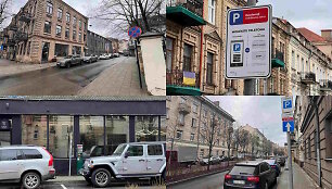 Parkavimo zonos ženklinimas Vilniuje: Beatričės, A.Jak&scaron;to ir &Scaron;ermuk&scaron;nių gatvėse