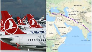 „Turkish Airlines“ skrydžiai į Balį per Irano oro erdvę