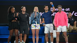 Serena Williams, Dominicas Thiemas, Petra Kvitova, Novakas Džokovičius ir Rafaelis Nadalis