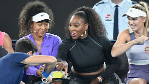 Naomi Osaka, Serena Williams ir Caroline Wozniacki