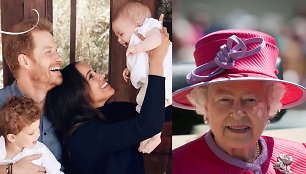 Princo Harry ir Meghan Markle šeima bei Elizabeth II