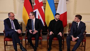 Fridrichas Merzas, Keiras Starmeris, Volodymyras Zelenskis, Emmanuelis Macronas