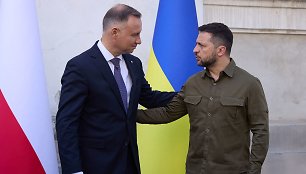 Lenkijos prezidentas Andrzejus Duda ir Ukrainos lyderis Volodymyras Zelenskis